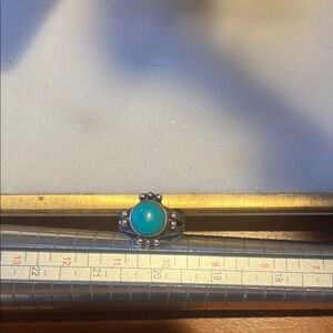 Vintage genuine Turquoise Sterling Silver Ring.